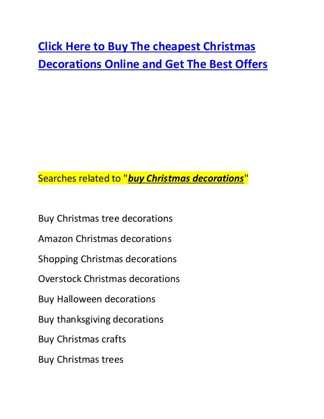 Buy Christmas Decorations Online 2014-2015