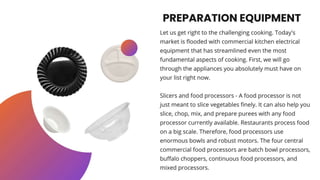 Buy Commercial Kitchen Equipment For Your Restaurant | PPTX