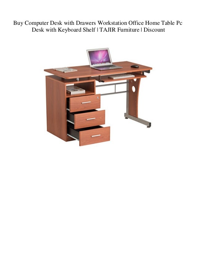 Buy Computer Desk With Drawers Workstation Office Home Table Pc Desk