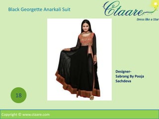Black Georgette Anarkali Suit
Copyright © www.ctaare.com
18
Designer-
Sabrang By Pooja
Sachdeva
 
