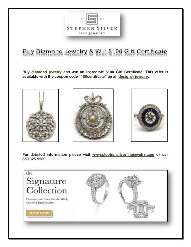 Buy Diamond Jewelry & Win $100 Gift Certificate