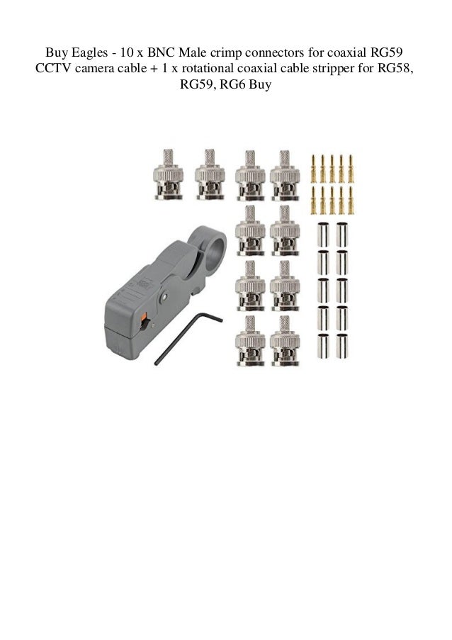 Buy Eagles 10 X Bnc Male Crimp Connectors For Coaxial Rg59 Cctv Cam