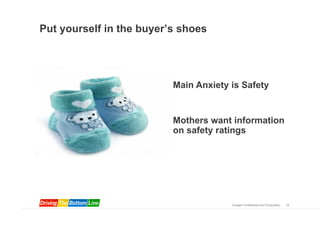Put yourself in the buyer’s shoes




                          Main Anxiety is Safety


                          Mothers want information
                          on safety ratings




                                       Google Confidential and Proprietary   16
 