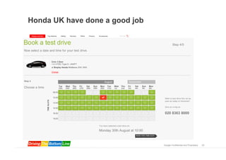 Honda UK have done a good job




                                Google Confidential and Proprietary   23
 
