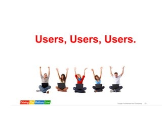 Users, Users, Users.




                Google Confidential and Proprietary   28
 