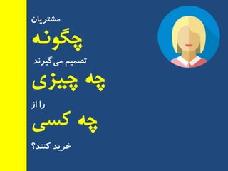 ٖ‫ٔطتزیب‬
‫کسی‬ ‫چه‬
‫چگونه‬
‫چیسی‬ ‫چه‬
‫ٌیز٘ذ‬‫ٔی‬ ٓ‫تصٕی‬
‫وٙٙذ؟‬ ‫خزیذ‬
‫اس‬ ‫را‬
 