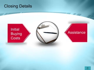 Closing Details Initial Buying Costs Assistance 