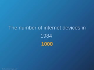 The number of internet devices in 1984  1000 http://thefischbowl.blogspot.com 