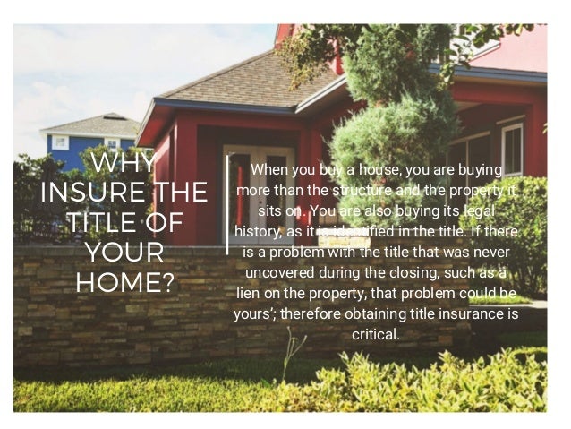 do you need title insurance when buying a house
