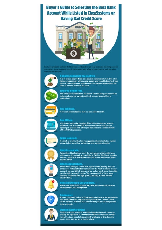 Buyer S Guide To Selecting The Best Bank Account While Listed In Chex