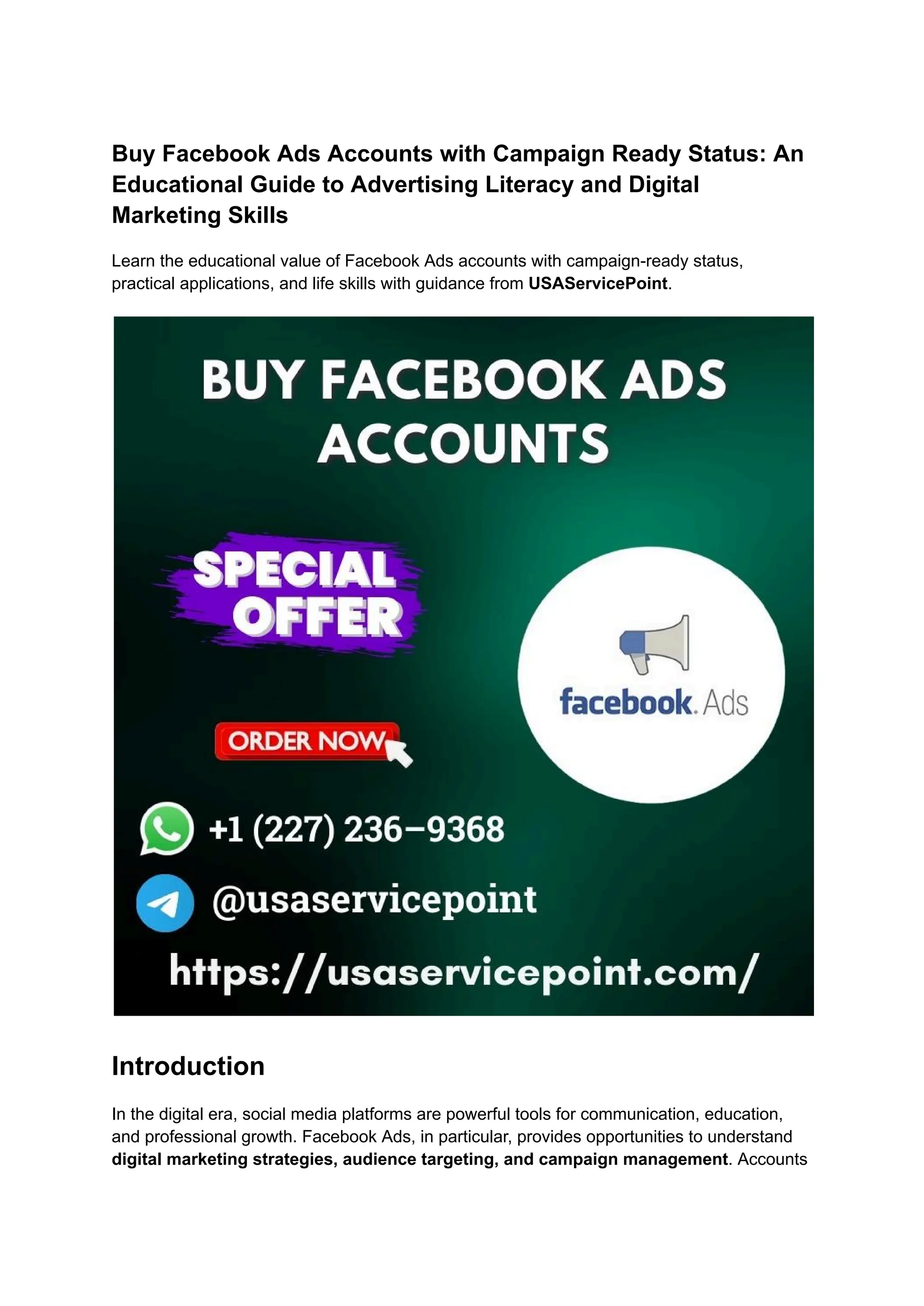 Buy Facebook Ads Accounts with Campaign Ready Status.pdf