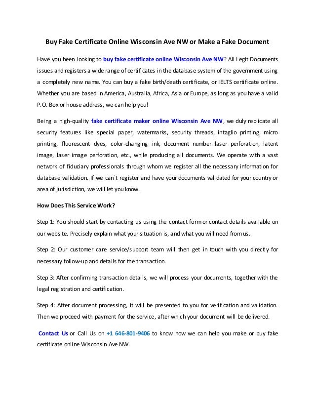 buy fake certificate online wisconsin ave nw or make a fake make certificate online