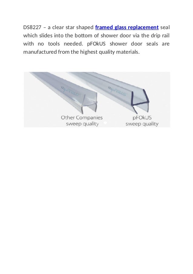 Buy Framed Shower Door Seals DS8227 & Glass Shower Door Seal Replace…