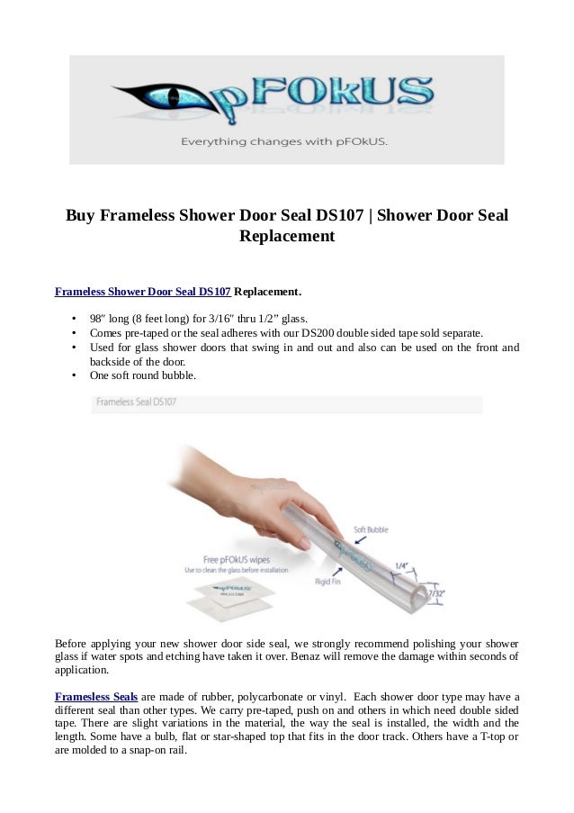 Buy Frameless Shower Door Seal Ds107 Shower Door Seal