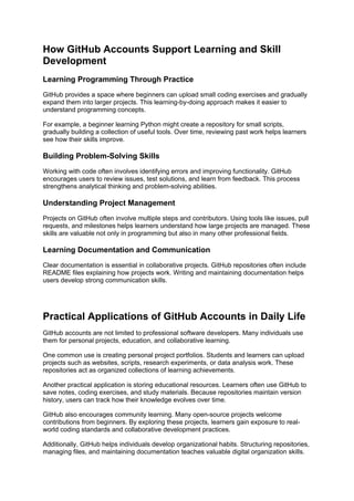Buy GitHub Accounts - New, Aged, PVA & Bulk in 2026.docx