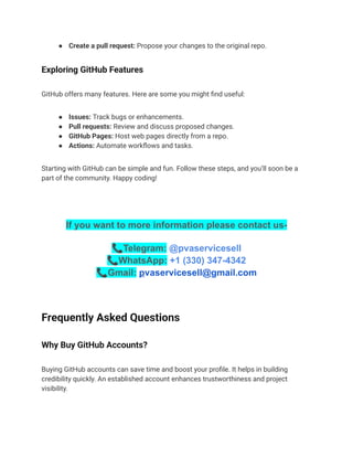 Buy GitHub Accounts With Contributions History, Stars, Repositories and.pdf