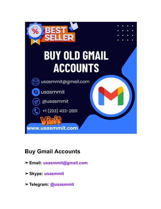 Buy gmail accounts.pdf Buy Old Gmail Accounts