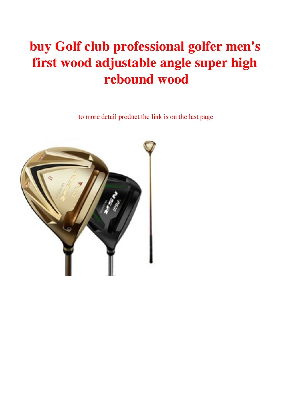 buy Golf club professional golfer men's first wood adjustable angle
