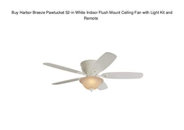 Buy Harbor Breeze Pawtucket 52 In White Indoor Flush Mount Ceiling Fa