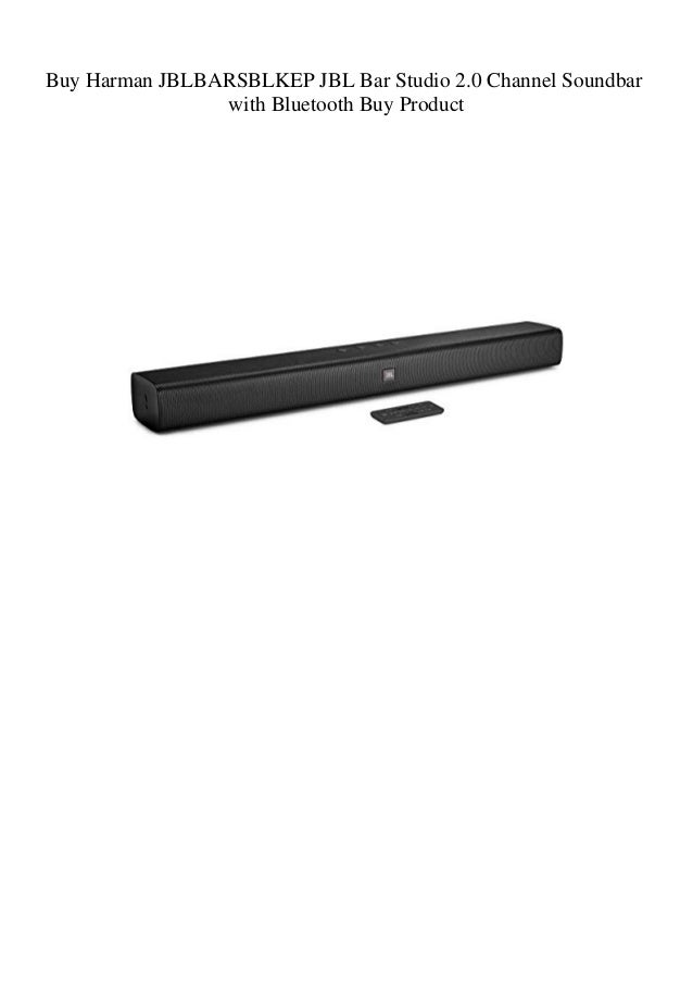 Black JBL Bar Studio 2.0 Channel Soundbar with Bluetooth
