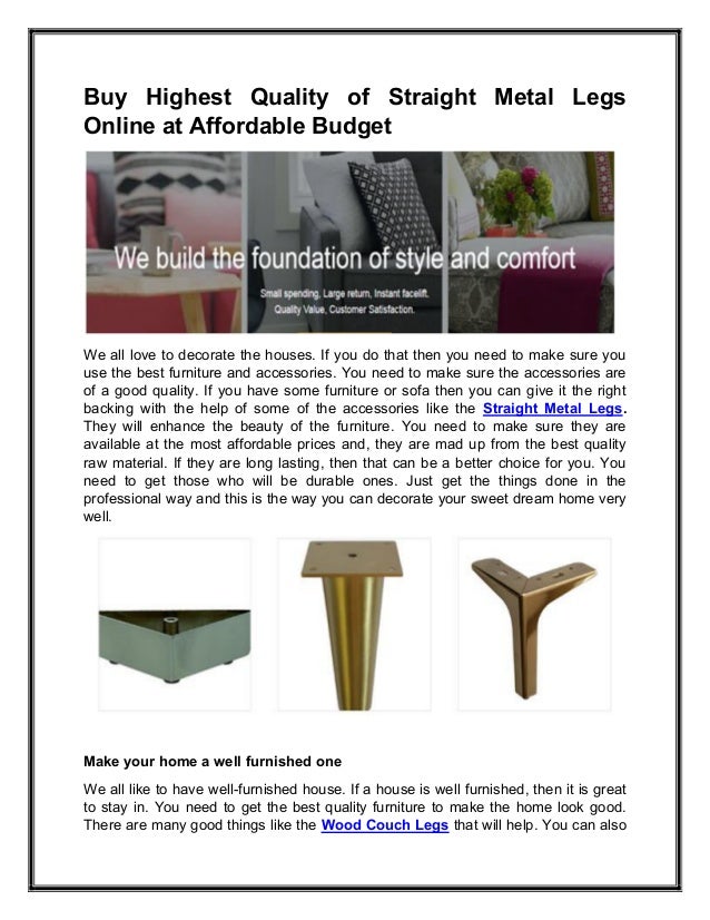 Buy Highest Quality Of Straight Metal Legs Online At Affordable Budget