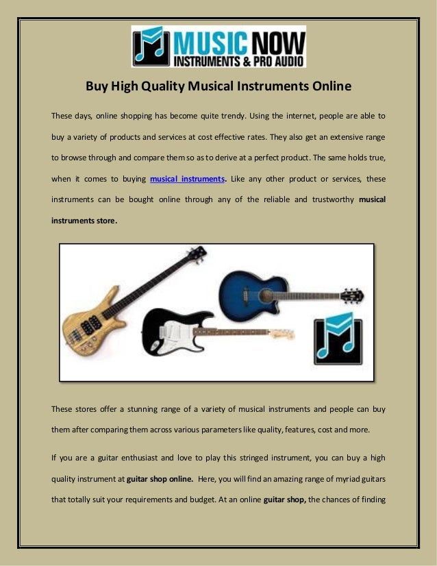 Buy high quality musical instruments online