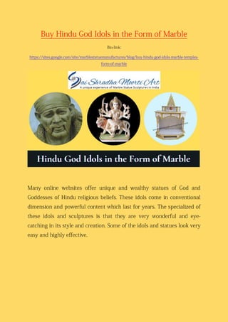 Buy hindu god idols in form of marble