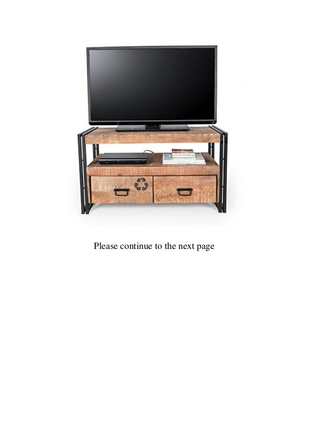 Buy Homescapes Columbus Large Tv Unit Industrial Reclaimed Wood Furni