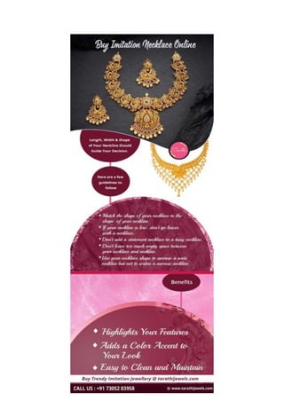 buy imitation necklace online - Tarathi Jewels