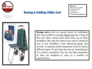 Buying a folding utility cart