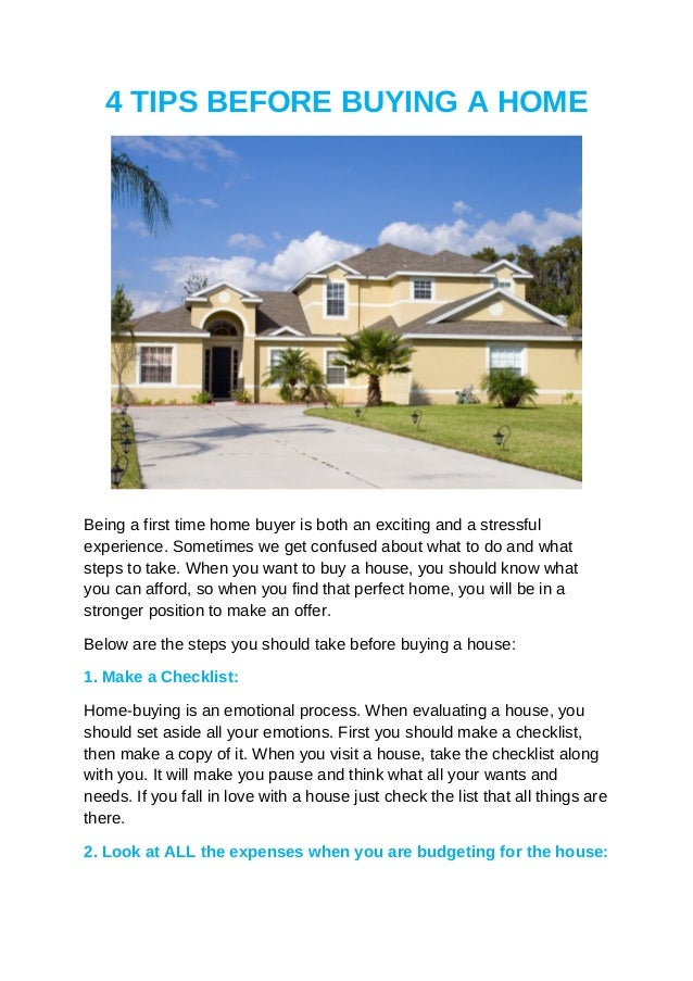 should you list your house before buying