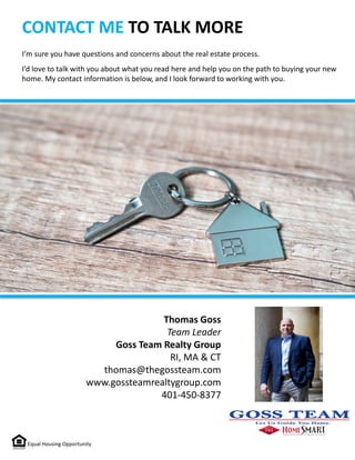 I’m sure you have questions and concerns about the real estate process.
I’d love to talk with you about what you read here...