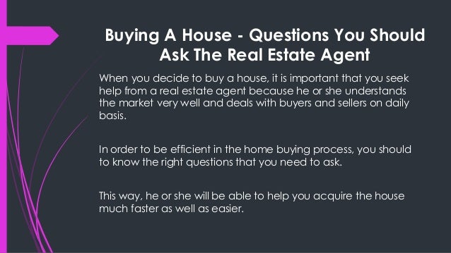 questions you should ask when buying a house