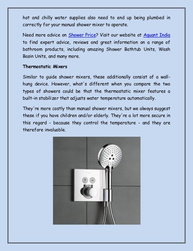 Buying a Shower The Different Types of Showers