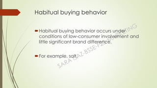 Habitual Example Understanding Types of Consumer Buying Decision Behavior in Marketing | PDF