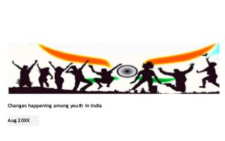 Changes happening among youth in India
Aug 20XX
 