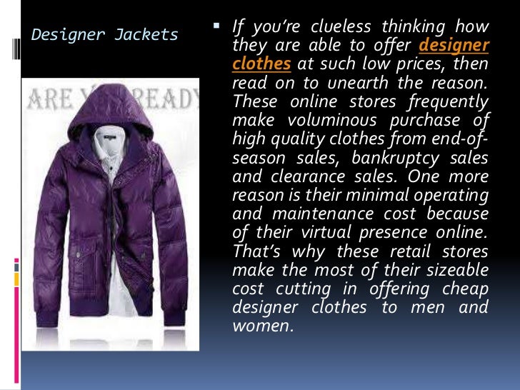 Buying cheap designer clothes