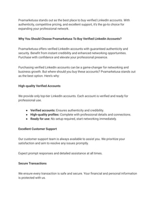 Buying LinkedIn Accounts: A Complete Guide | PDF
