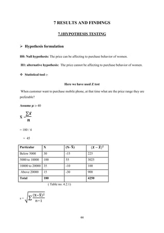 44
7 RESULTS AND FINDINGS
7.1HYPOTHESIS TESTING
➢ Hypothesis formulation
H0: Null hypothesis: The price can be affecting t...
