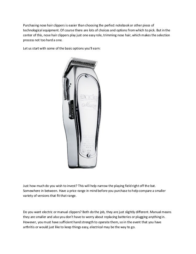 Buying Nose Hair Clippers What Are Your Choices