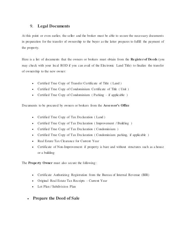 Buying Process of Real Estate in the Philippines