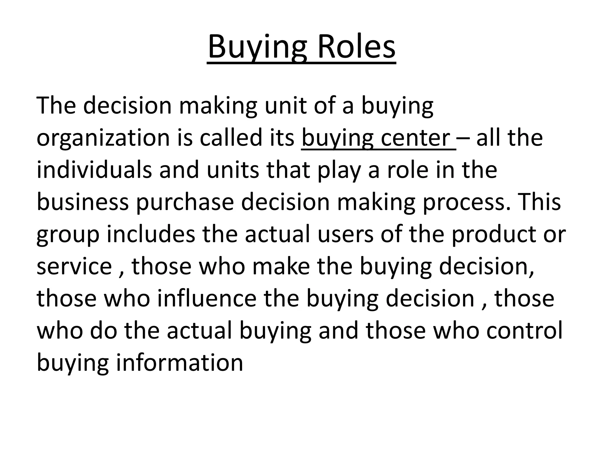 Purchase Roles Buying roles | PPTX