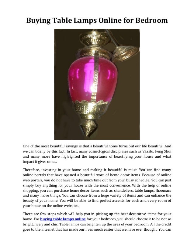 buy table lamps online