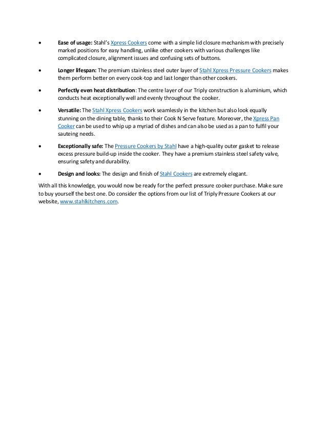 Buying the perfect triply pressure cooker