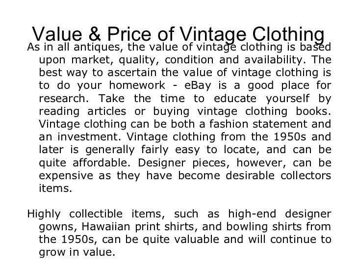Buying Vintage Clothing Tips