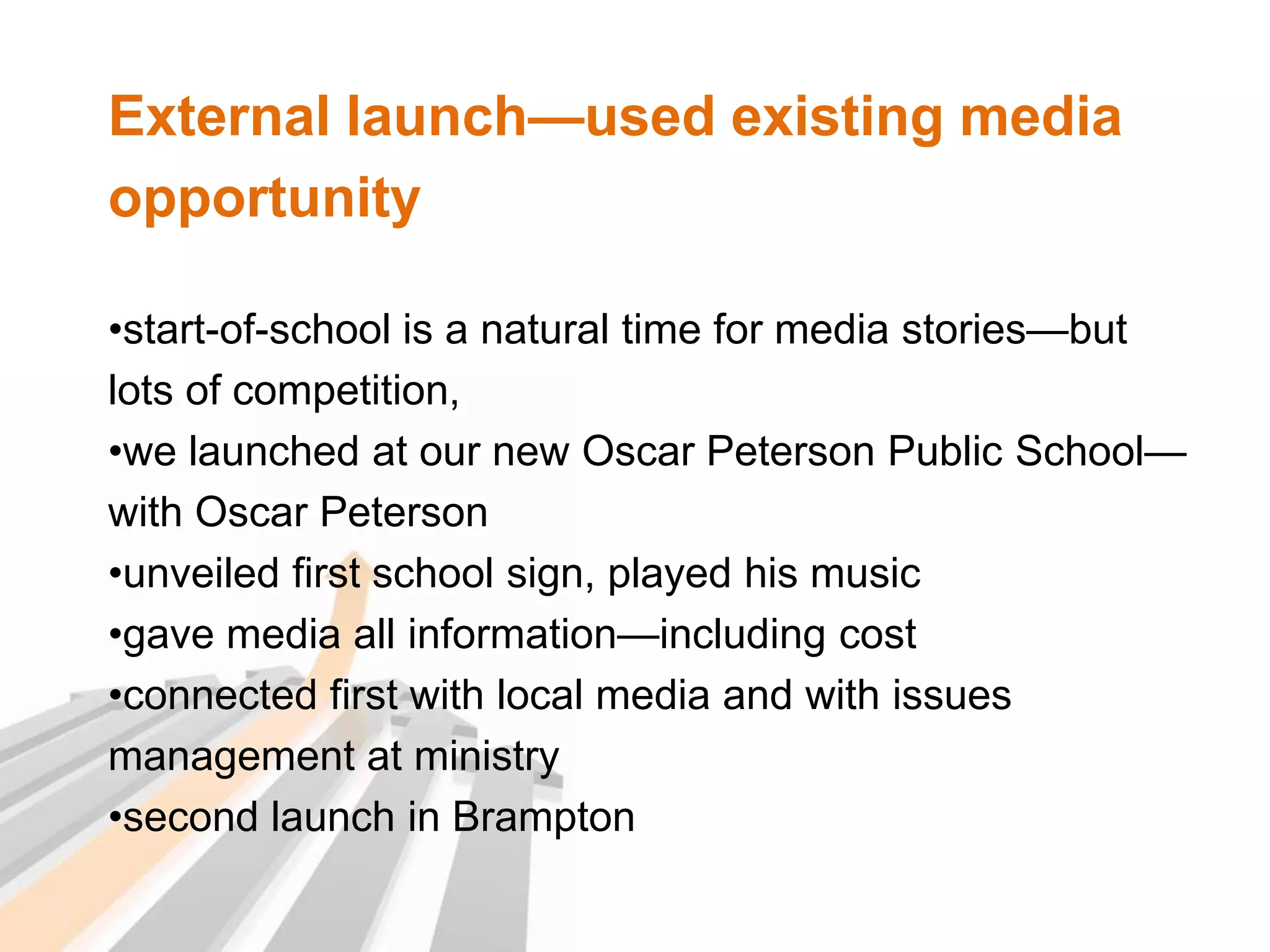  remember external audiences/opinion leaders