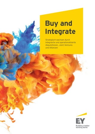 Buy and
Integrate
Strategisch wachsen durch
­integrierte und operationalisierte
Akquisitionen, Joint Ventures
und Allianzen
 