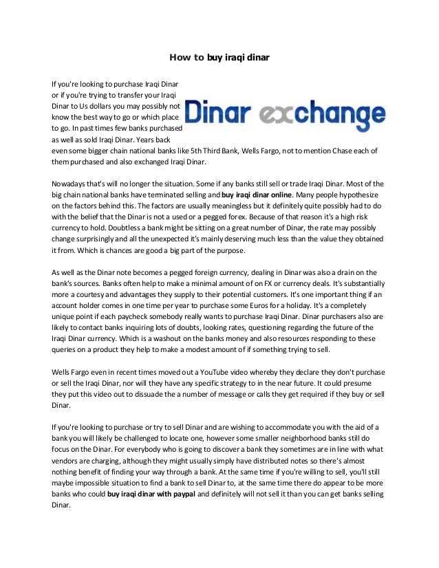 Buy Iraque Dinar - 