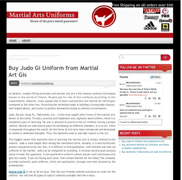 Buy Judo Gi Uniform from Martial Art Gis
