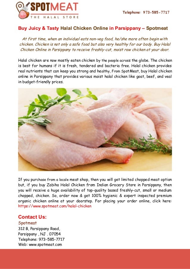 Buy Juicy & Tasty Halal Chicken Online in Parsippany spotmeat